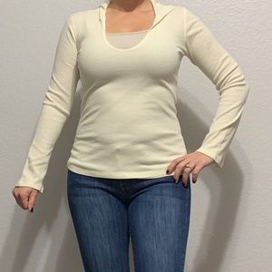 OMGirl Cream Lightweight Hoodie - L